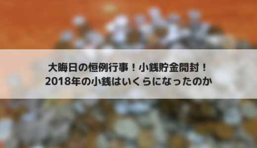 【2018年】大晦日恒例！小銭貯金はいくらになったのか！？