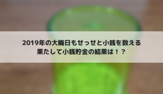 【2019年】大晦日は恒例の小銭貯金を開封します！