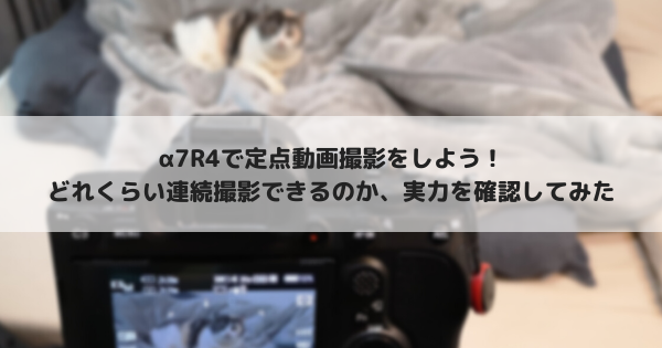 録画時間制限無し r4を定点動画撮影でどれだけ録画できるか調べてみた たまくま倶楽部