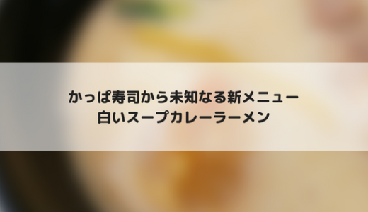 かっぱ寿司の白いスープカレーラーメンは結構なスープカレーだった