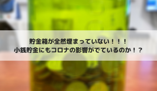 【2020年】今年の小銭貯金はちょっと少なめ！？